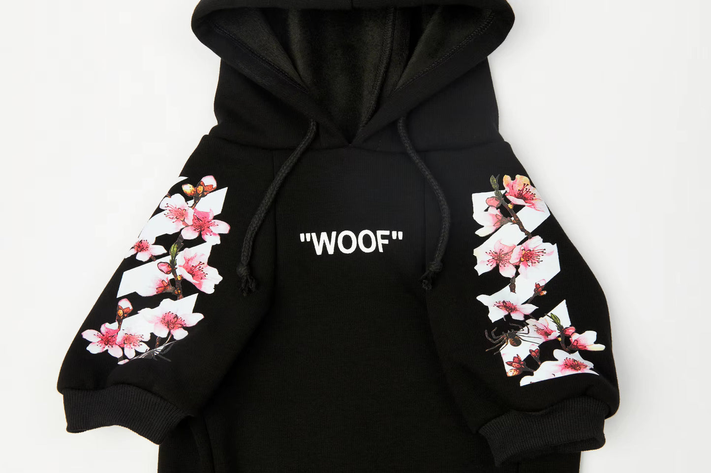 Dog Hoodie - Blossom Paws Black